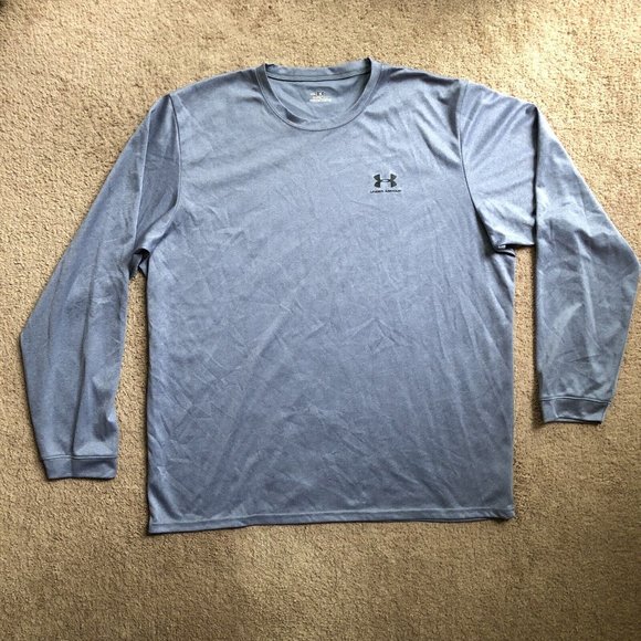 Under Armour Other - Under Armour Men's Crew Neck Long Sleeve Heat Gear T Shirt, XXL, Grey, Polyester